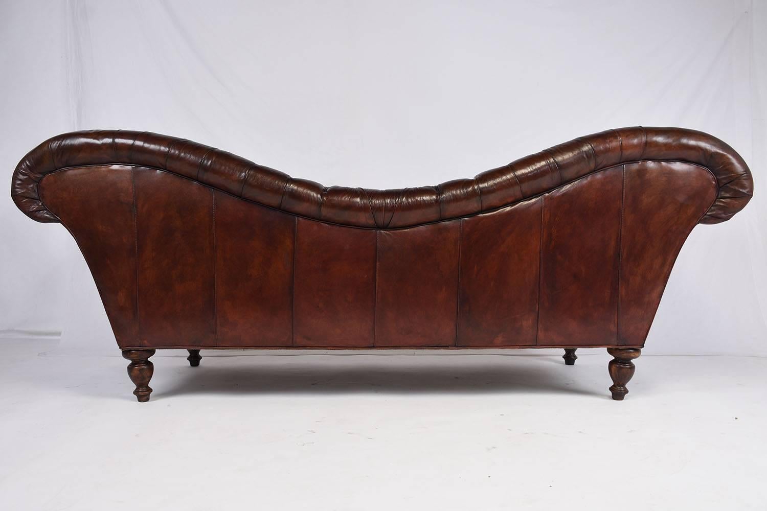 Vintage Chesterfield Tufted Leather Sofa 2