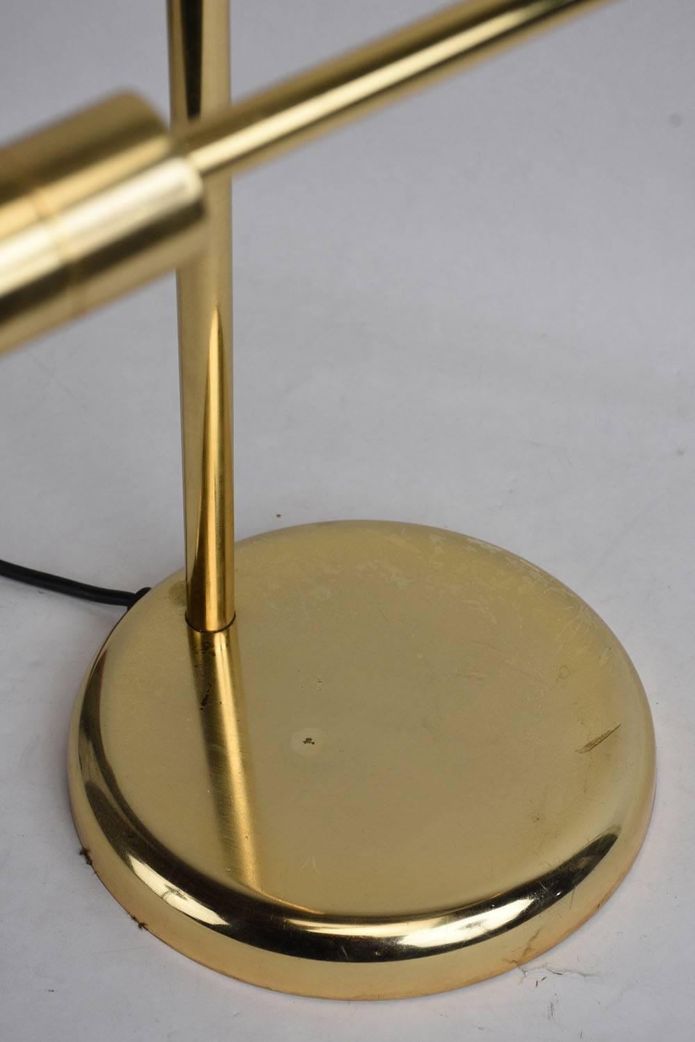 Vintage Brass-Plated Table Lamp by Koch and Lowy 3