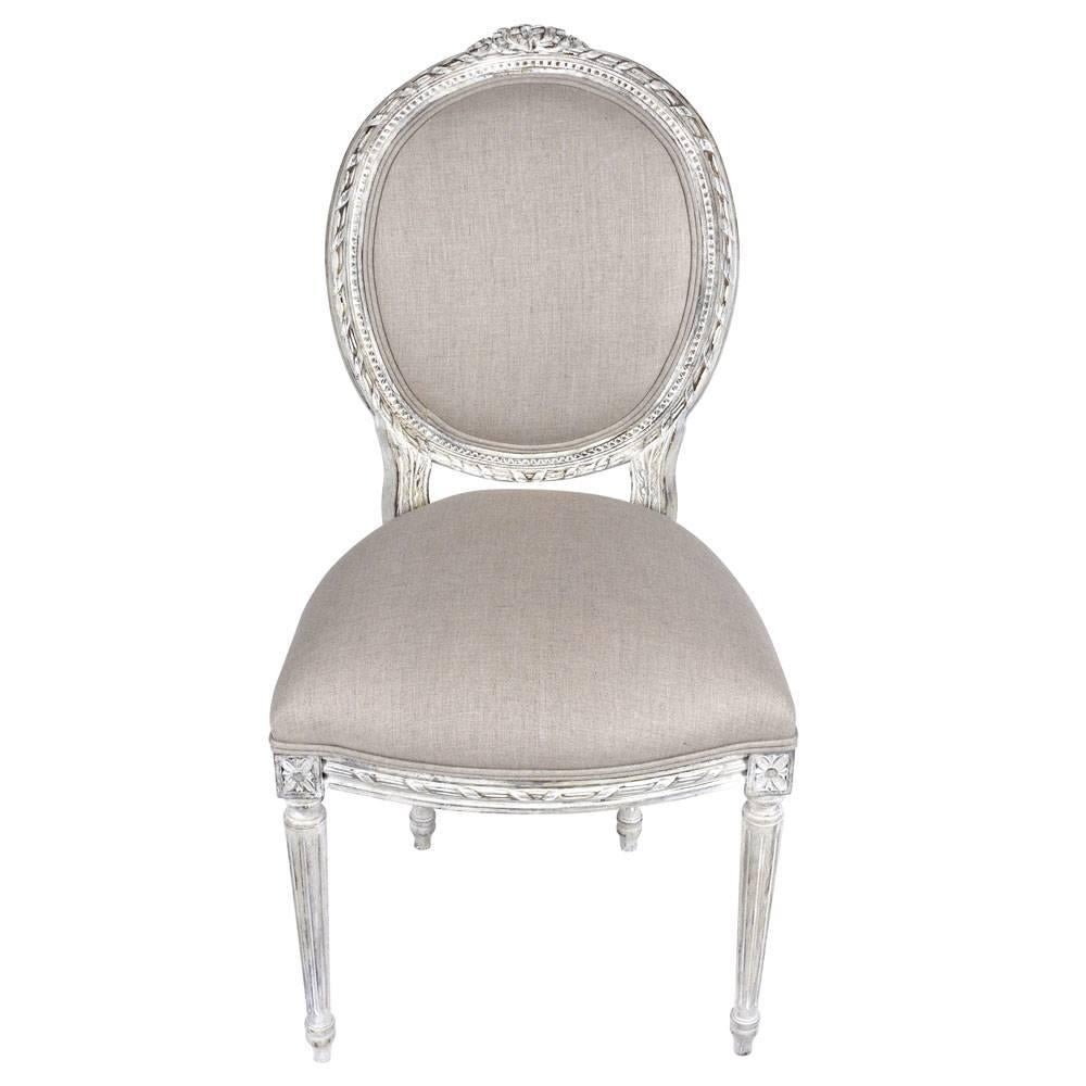 French, Louis XVI-Style Dining Chairs, Set of Eight In Excellent Condition In Los Angeles, CA