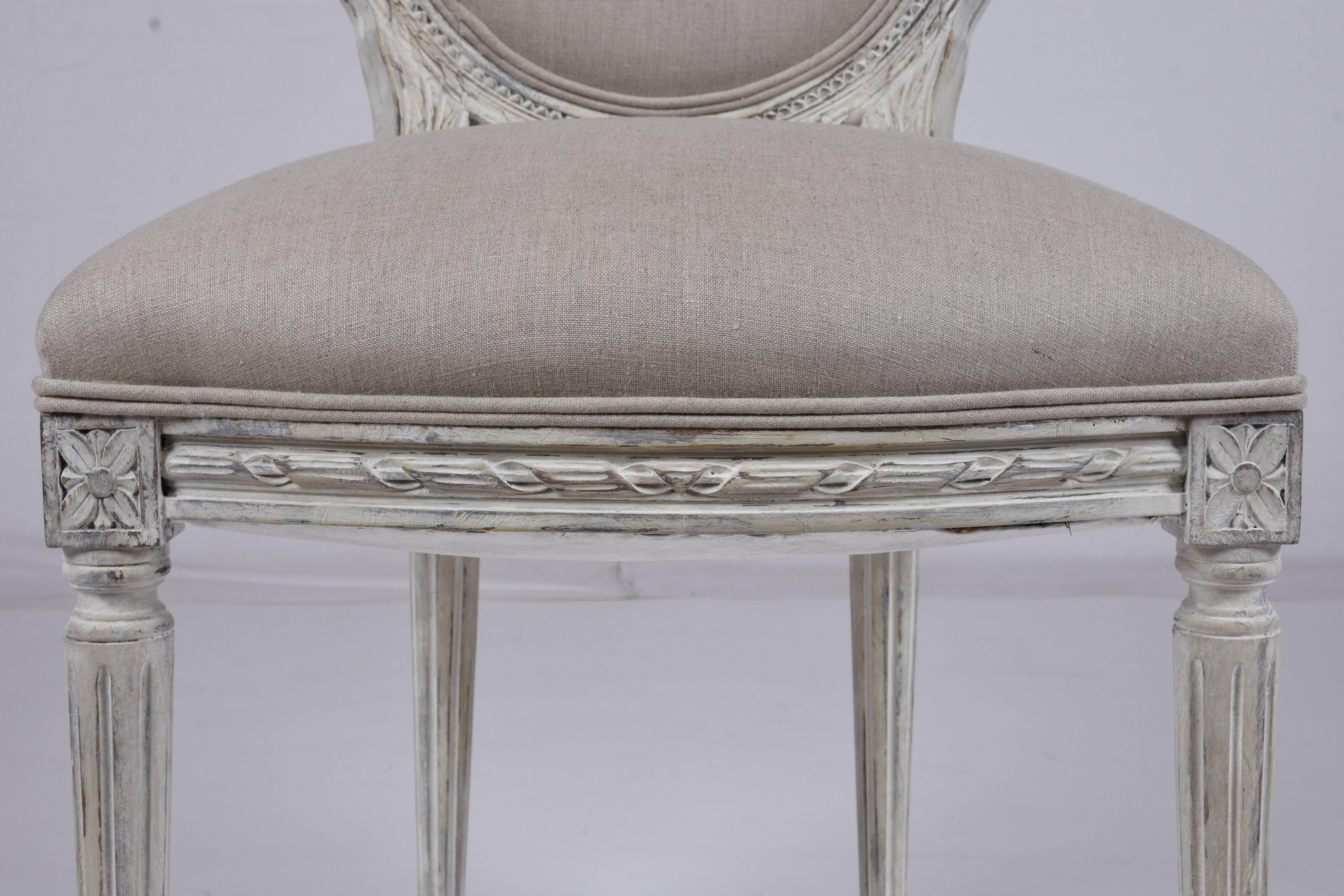 French, Louis XVI-Style Dining Chairs, Set of Eight 3