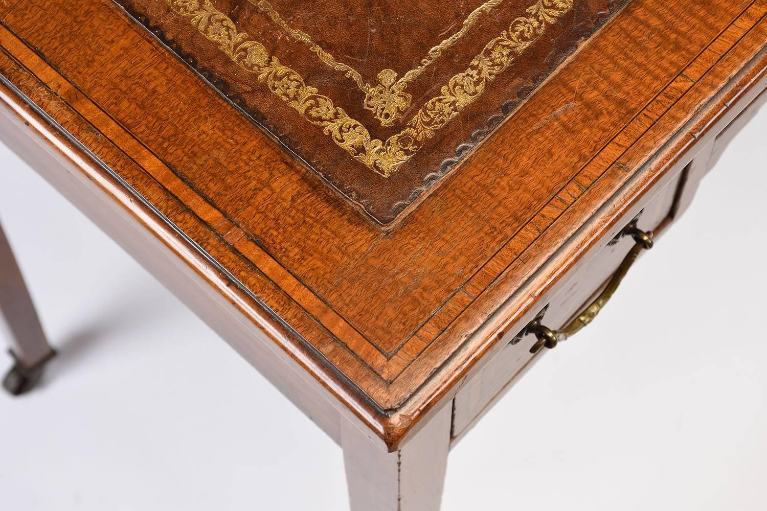 Brass 19th Century English Writing Desk