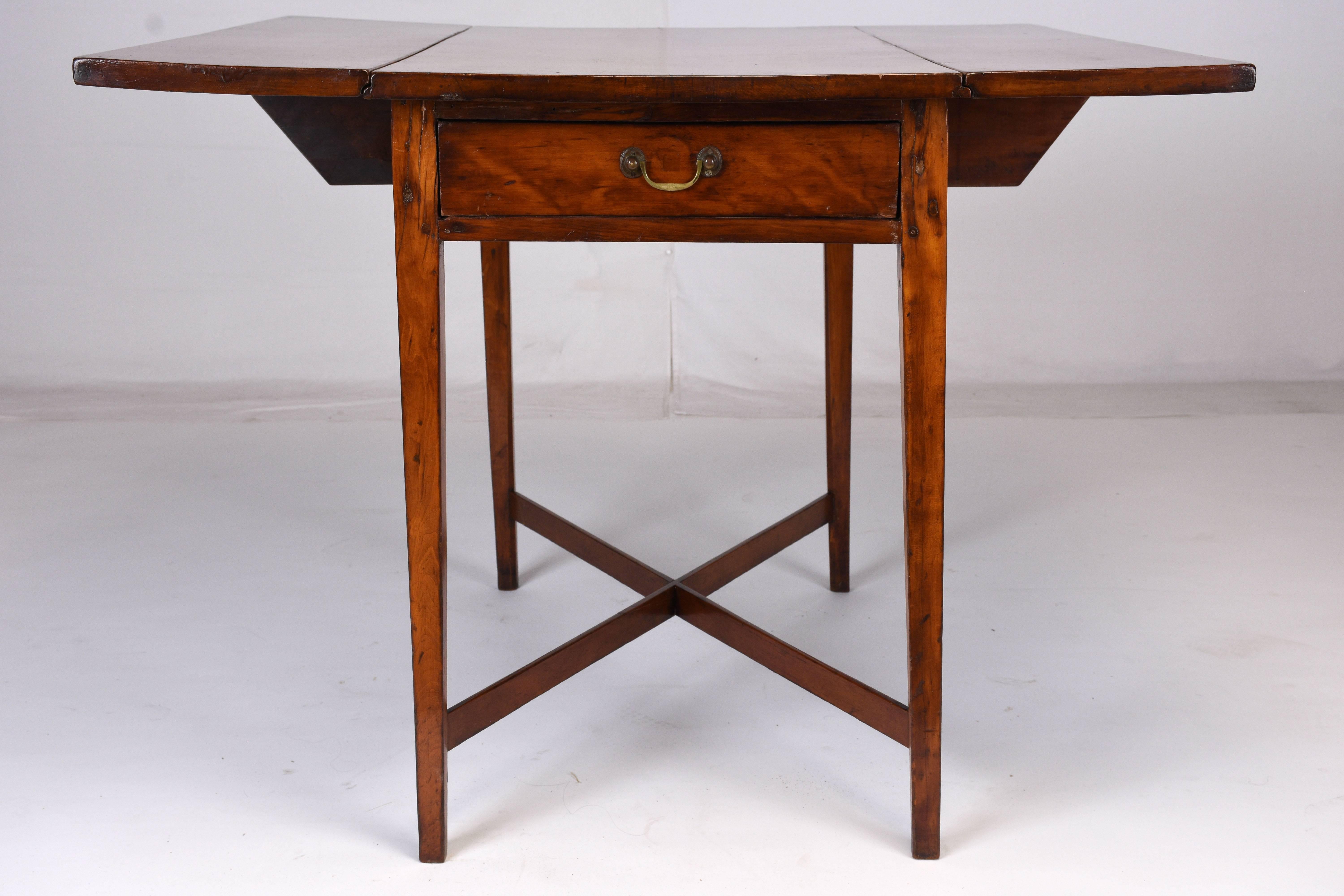 19th Century English Sheraton Pembroke-Style Side Table 1