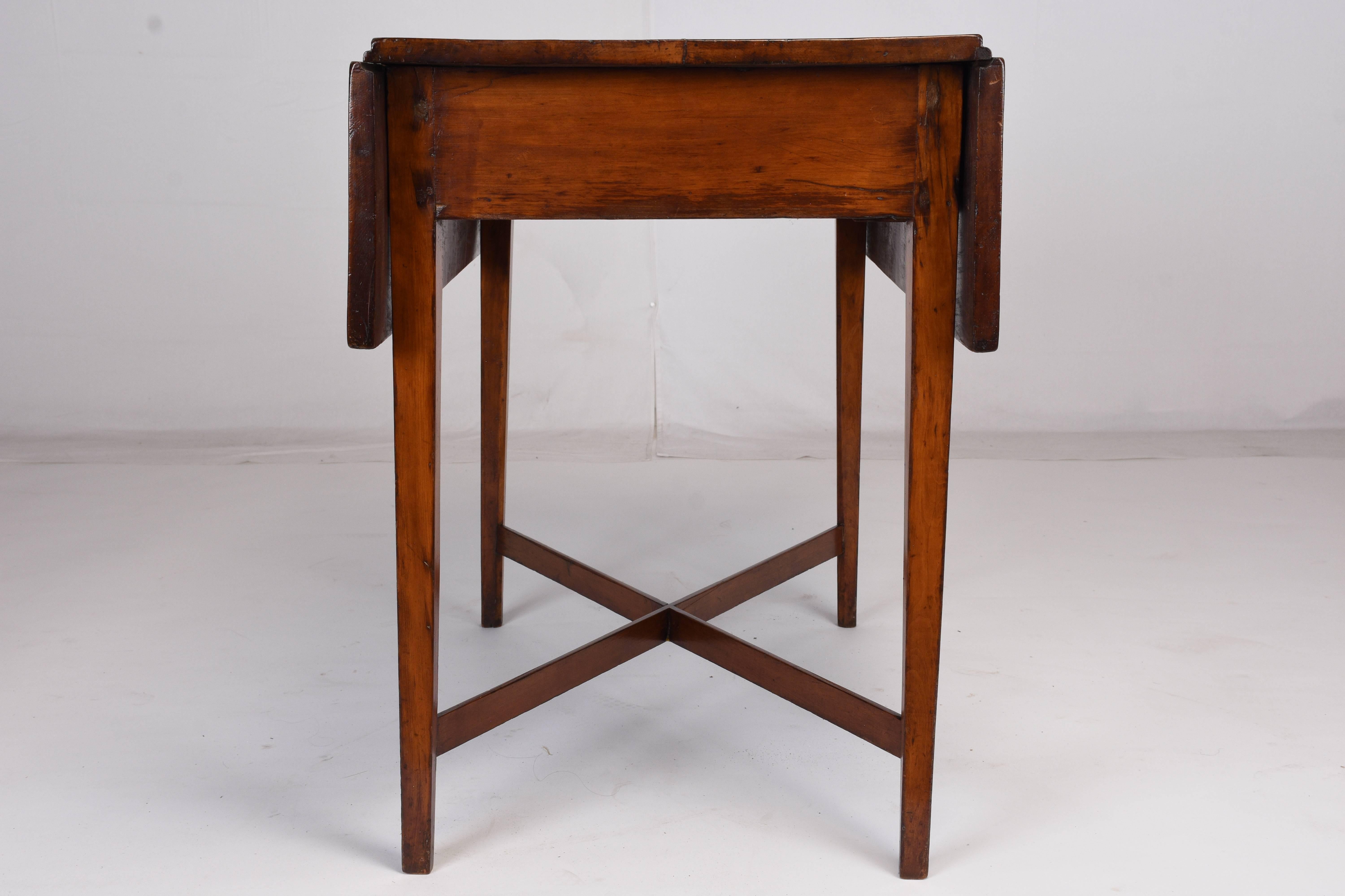 19th Century English Sheraton Pembroke-Style Side Table 5