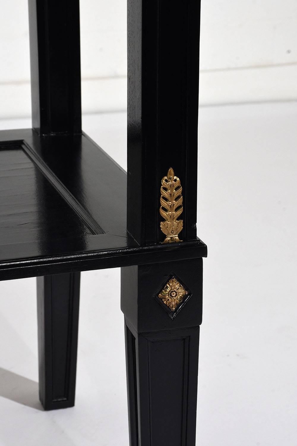 French Louis XVI-Style Ebonized Console Table 3