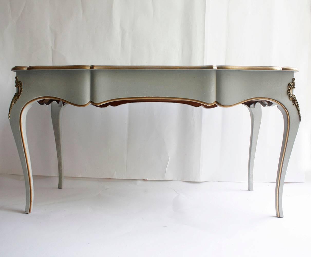 Gilt Vintage Louis XV-Style Writing Desk by John Widdicomb