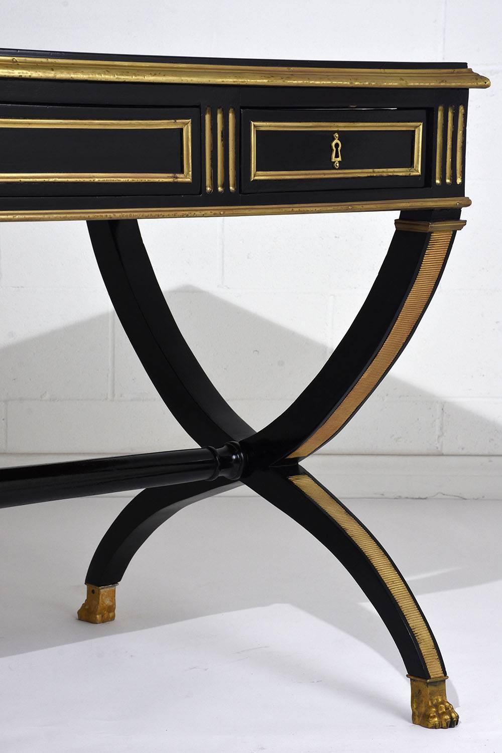 Antique French Empire-Style Ebonized Desk 1