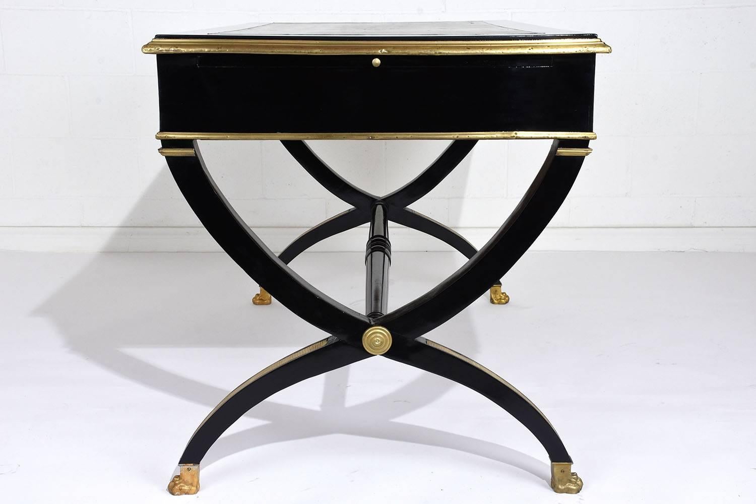 20th Century Antique French Empire-Style Ebonized Desk