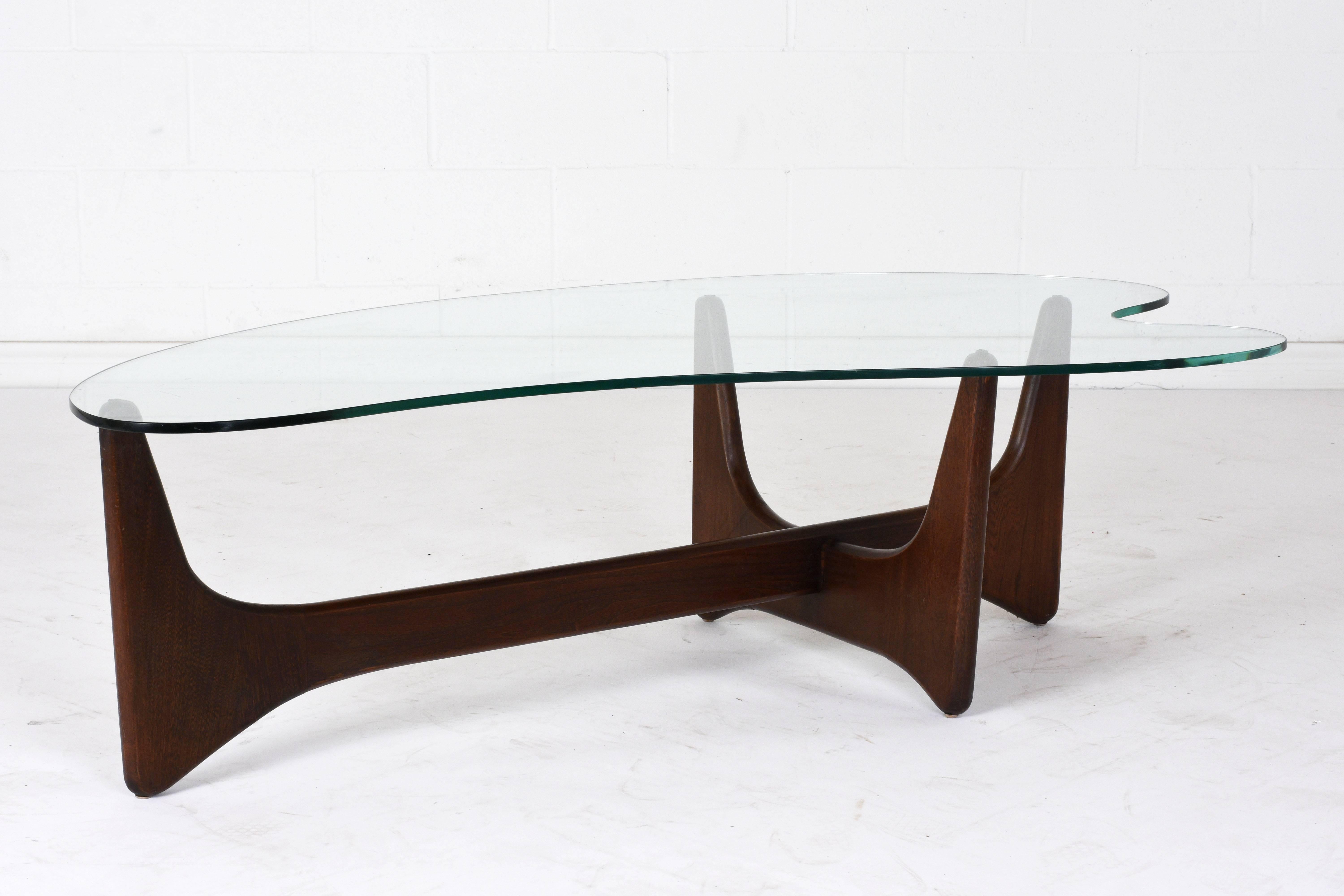 Carved Mid-Century Modern Adrian Pearsall Style Coffee Table