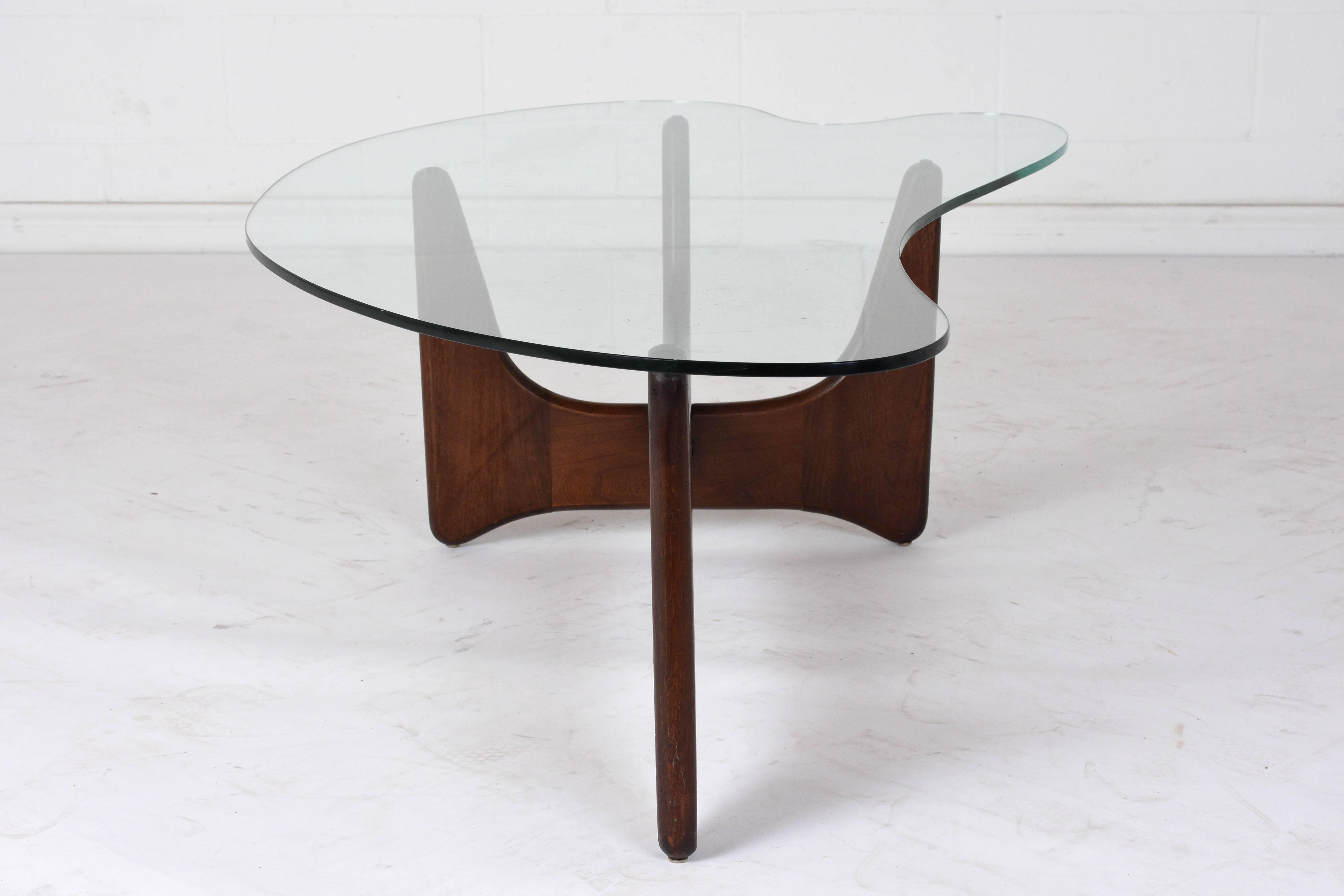Glass Mid-Century Modern Adrian Pearsall Style Coffee Table
