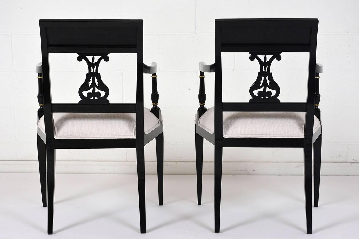 Set of Eight Hollywood Regency-Style Dining Chairs 1
