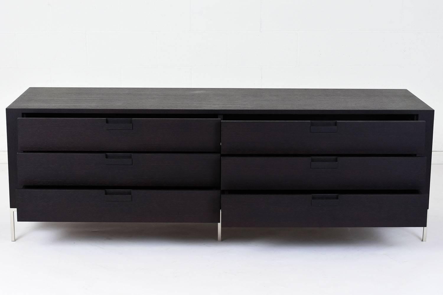 Mid-Century Modern Style Ebonized Chest of Drawers by Antonio Citterio In Excellent Condition In Los Angeles, CA