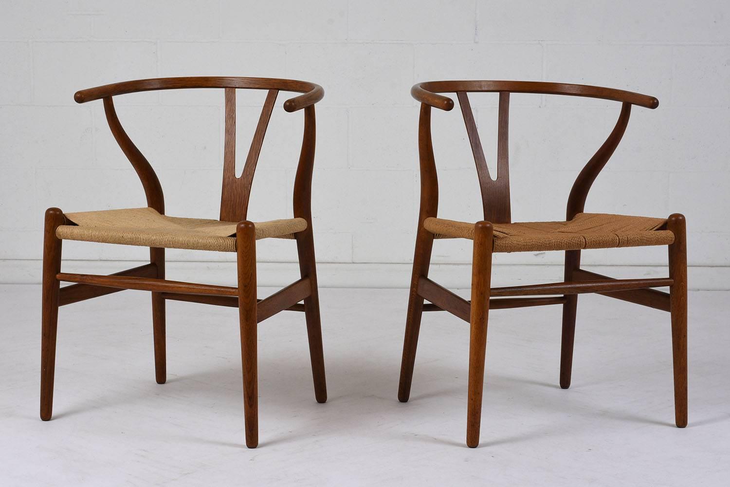 Carved Set of Four Midcentury Danish Dining Chairs
