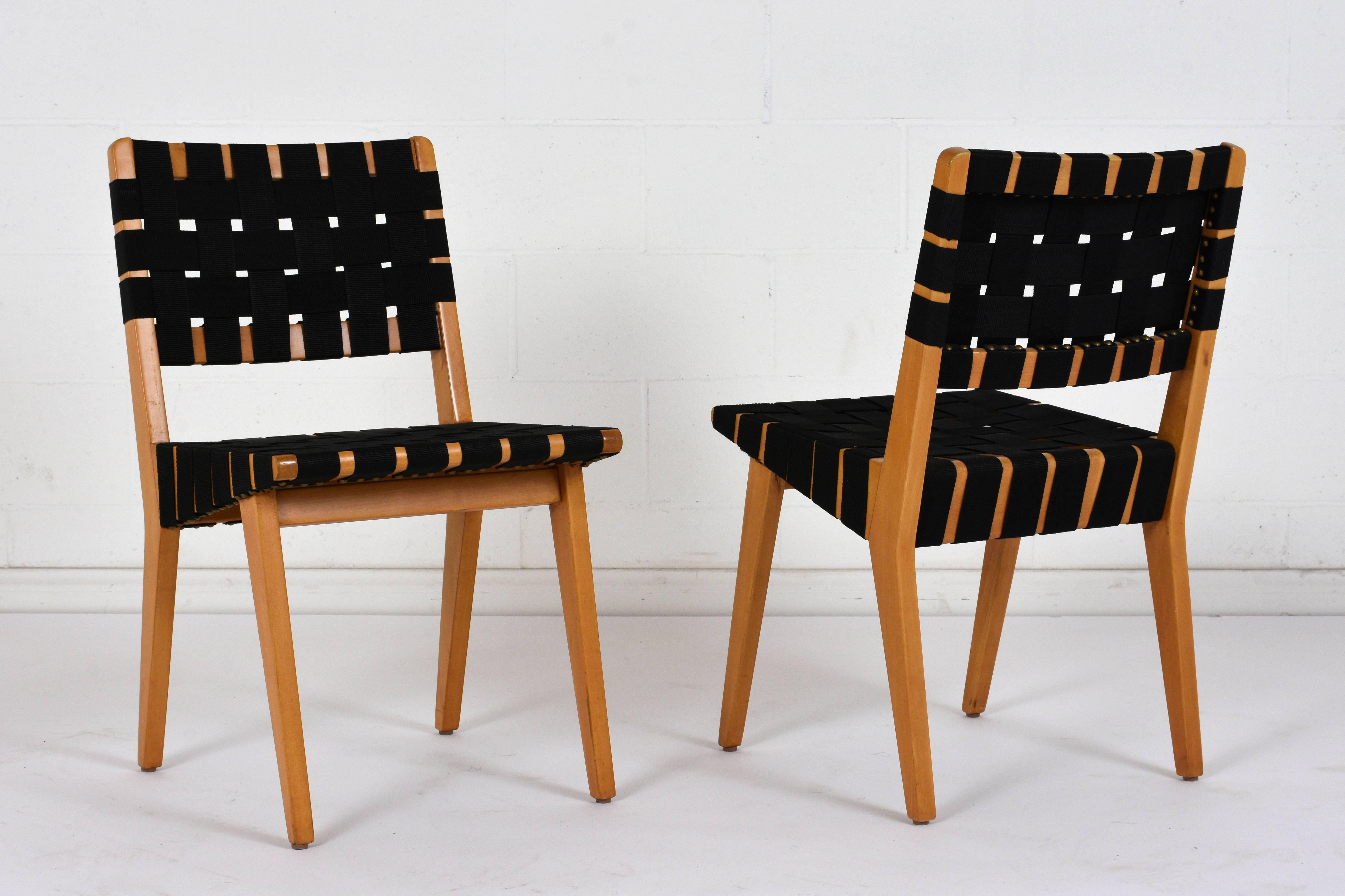 Wood Set of Four Mid-Century Modern Klaus Grabe-Style Dining Chairs