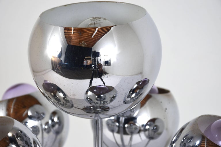 Mid-Century Modern Chrome Eyeball Table Lamp In Excellent Condition For Sale In Los Angeles, CA