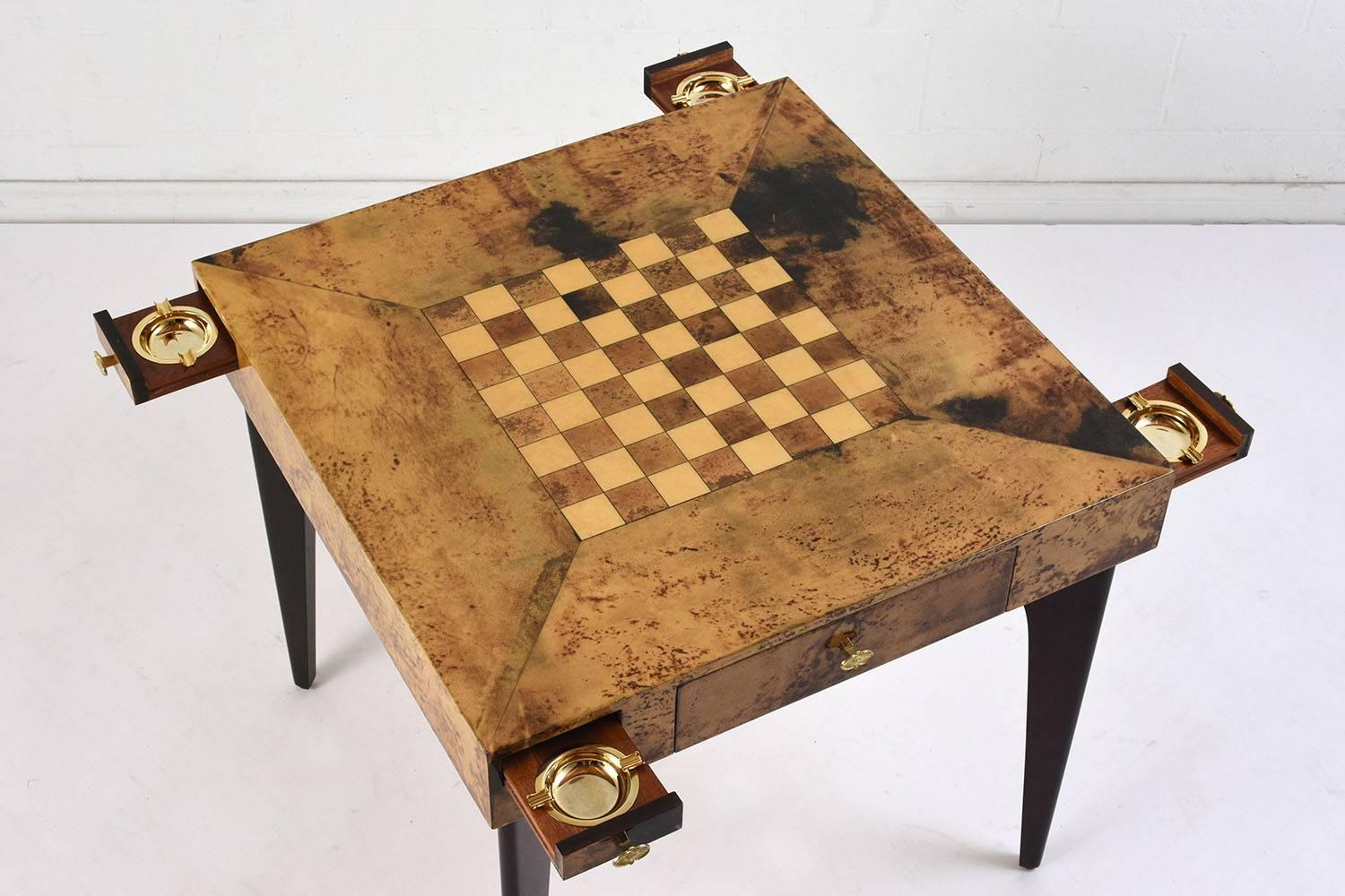 Modern Goatskin Game Table by Aldo Tura 2