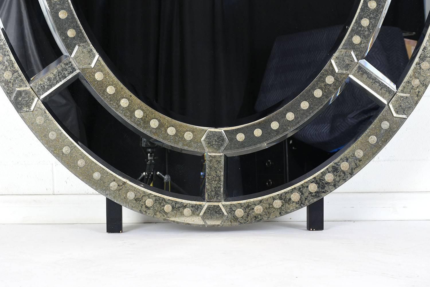 Regency Large Venetian-Style Oval Standing Mirror