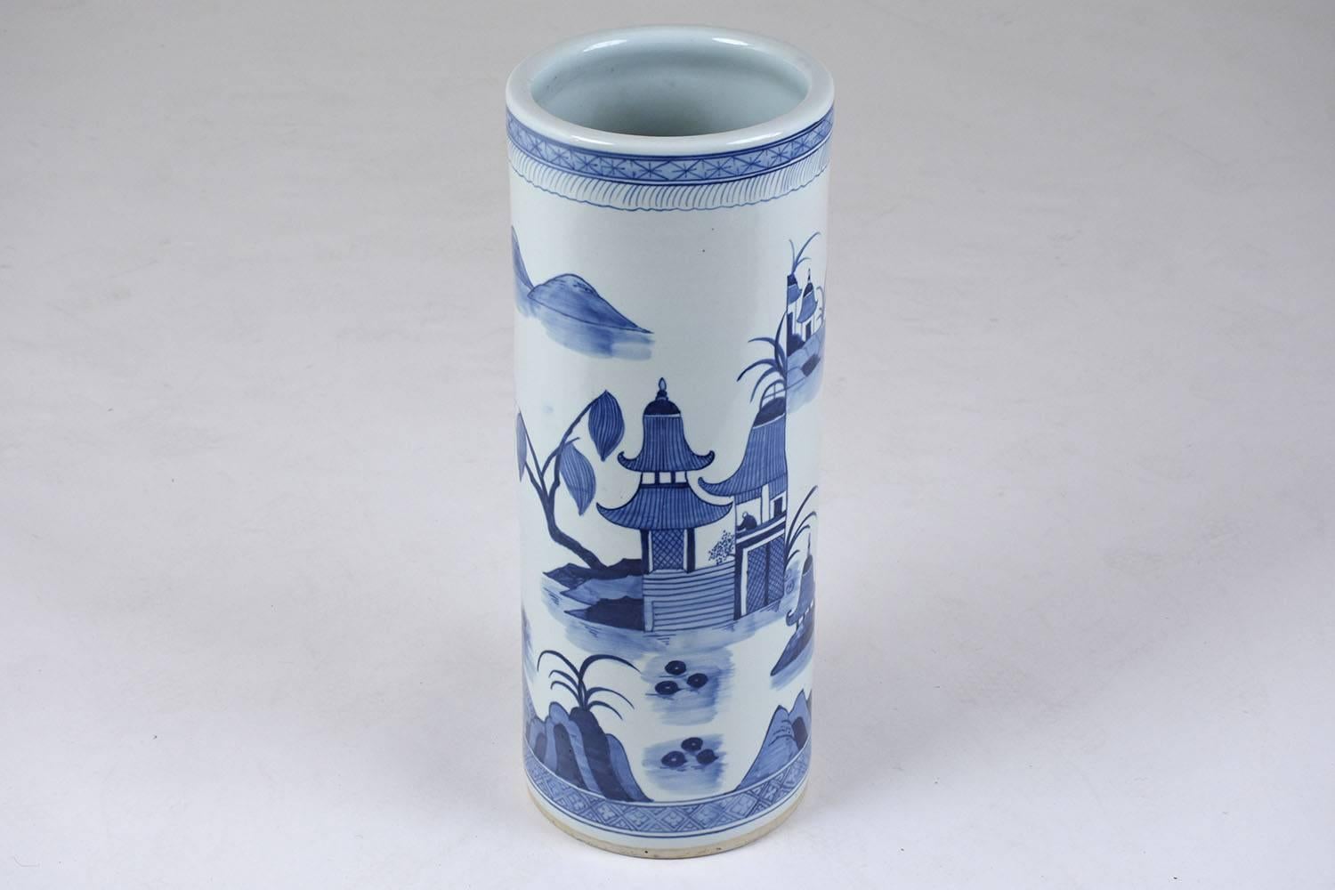 Chinoiserie Porcelain Umbrella Stand 1