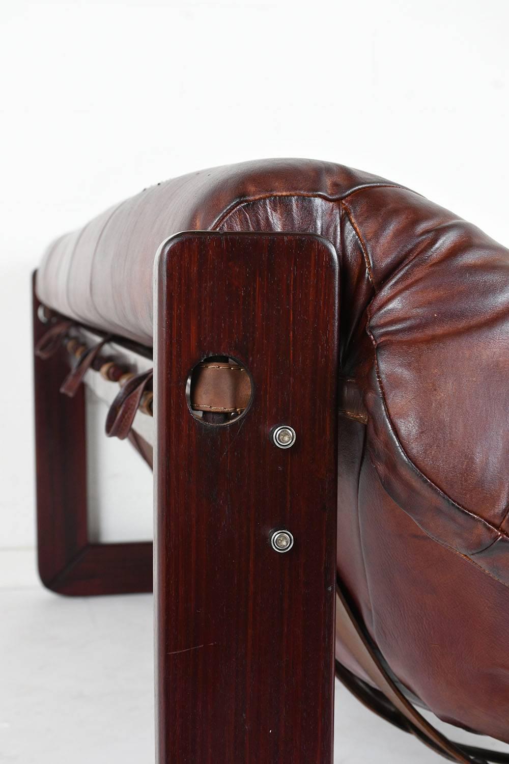 20th Century Percival Lafer Leather Sofa