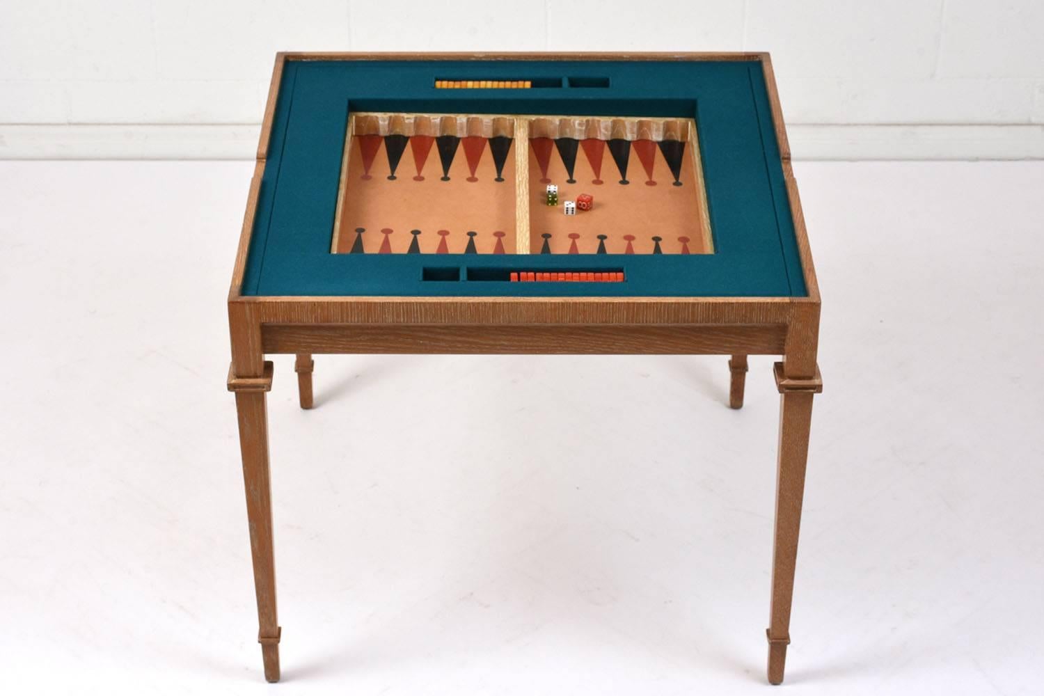 Felt Mid-Century Modern Style Game Table