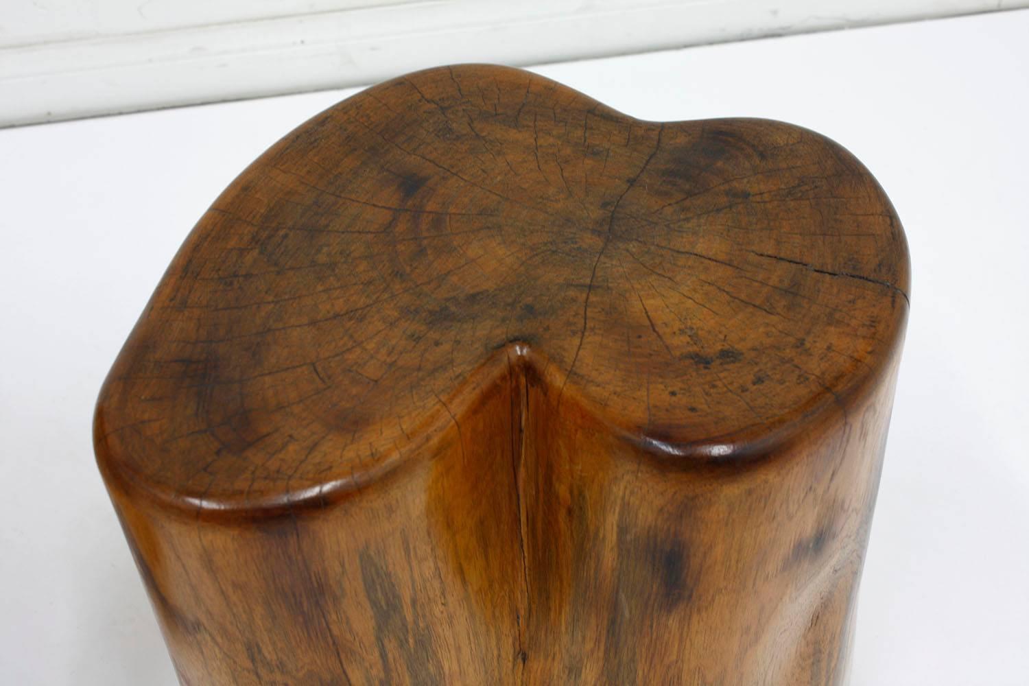 Pair of Organic Free-Form Wood Stump Side Tables or Stools In Excellent Condition In Los Angeles, CA