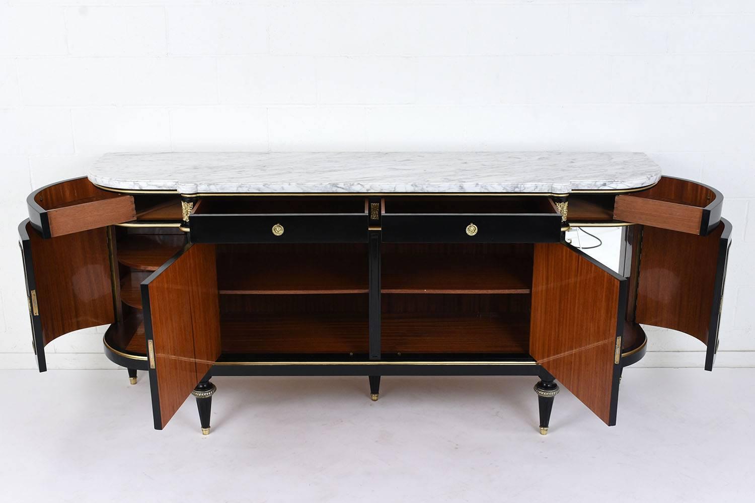 20th Century Antique French Louis XVI-Style Ebonized Buffet