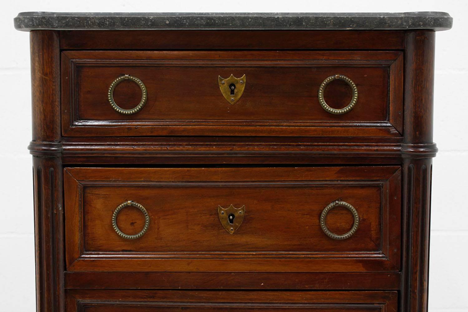 Marble French Louis XVI Lingerie Chest of Drawers