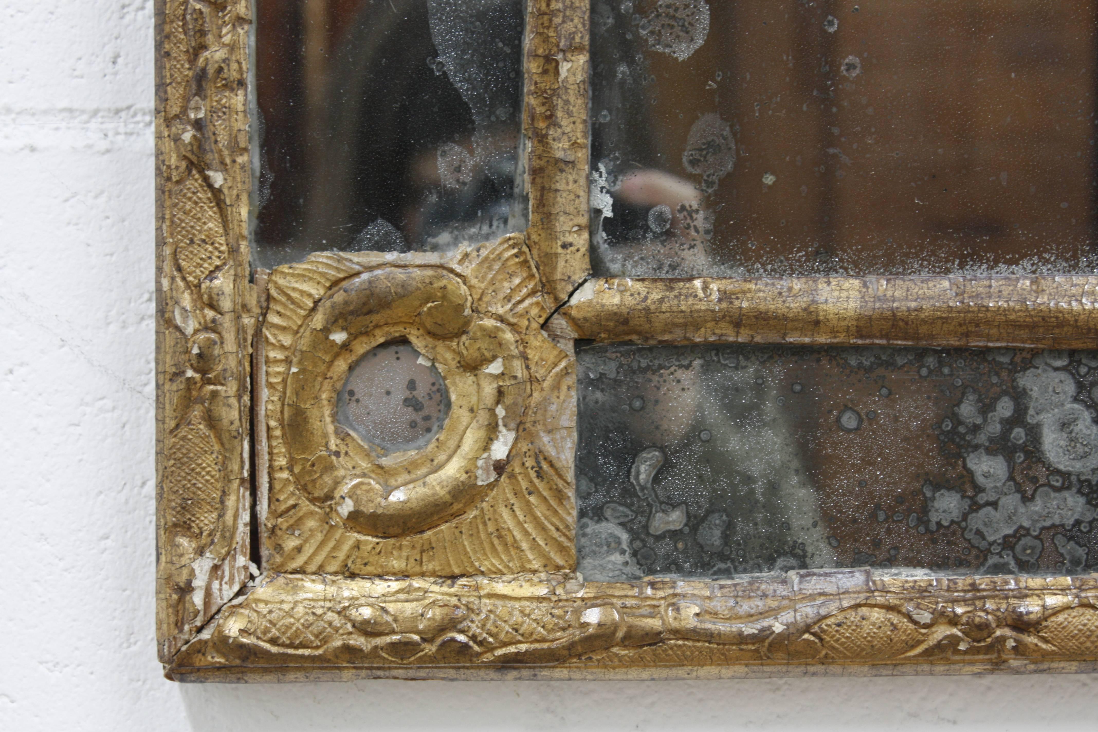 Late 18th Century French Louis XVI-Style Giltwood Wall Mirror 1