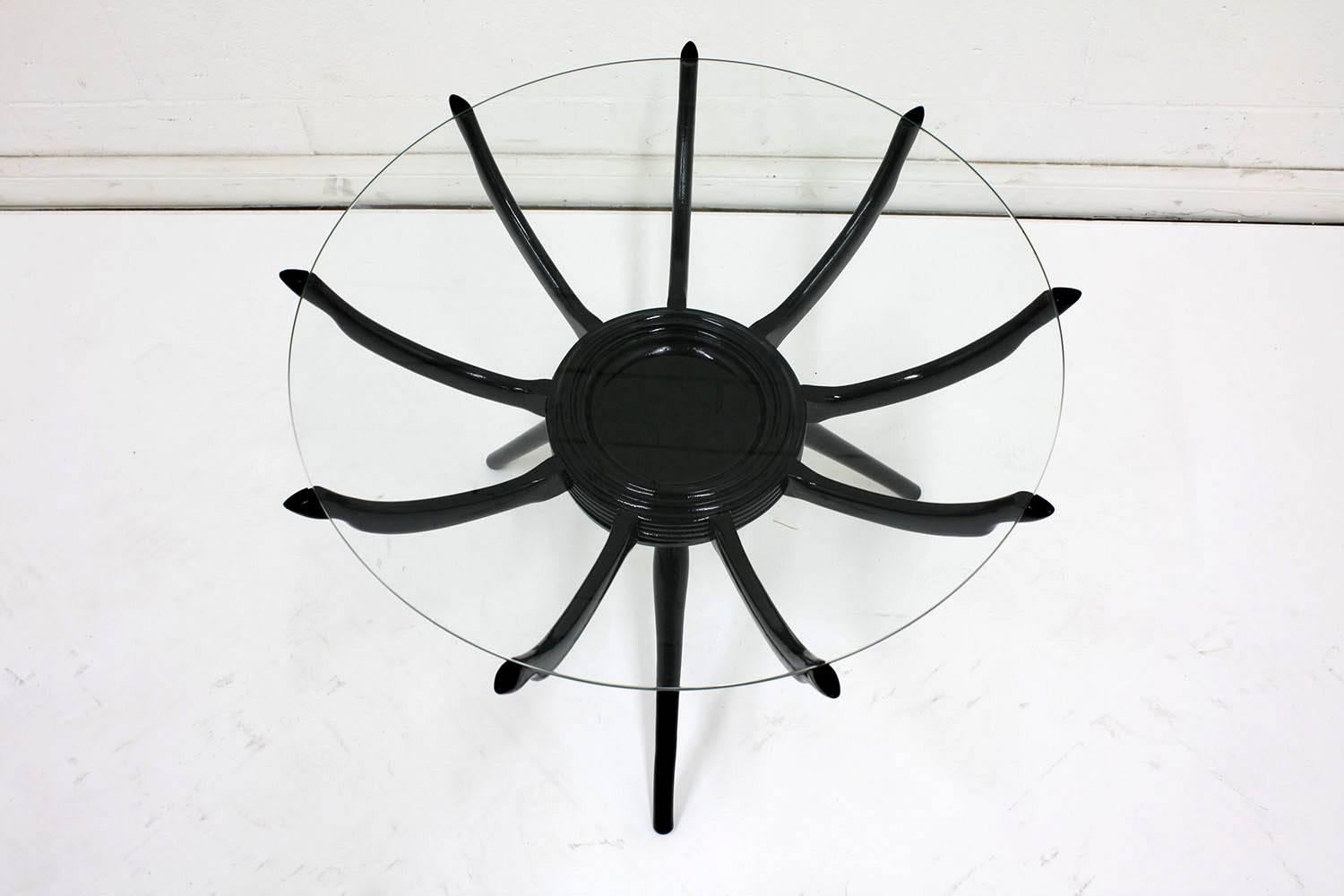 Mid-Century Modern Midcentury Lacquered Spider Leg Coffee Table by Carlo di Carli