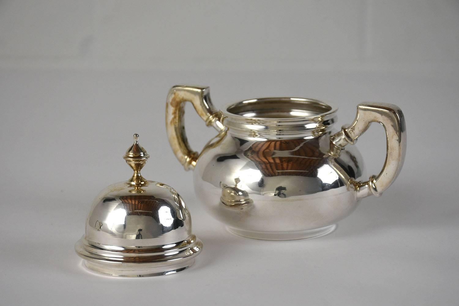 Five-Piece Tiffany-Style Sterling Silver Tea Set 3