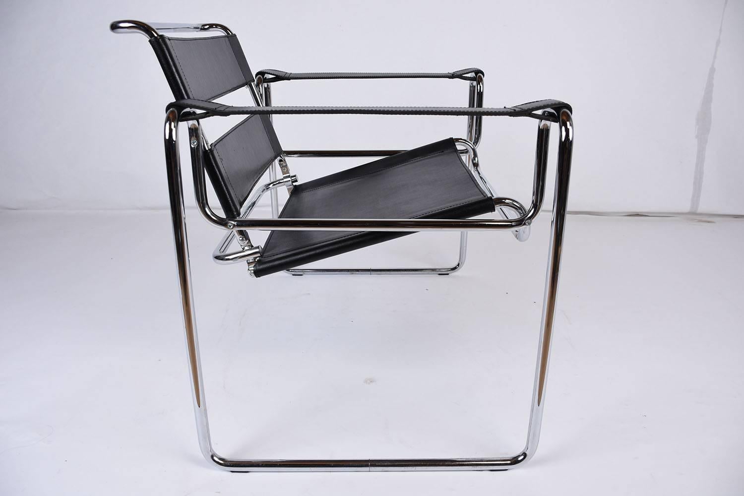 Steel Mid-Century Modern Wassily-Style Lounge Chairs