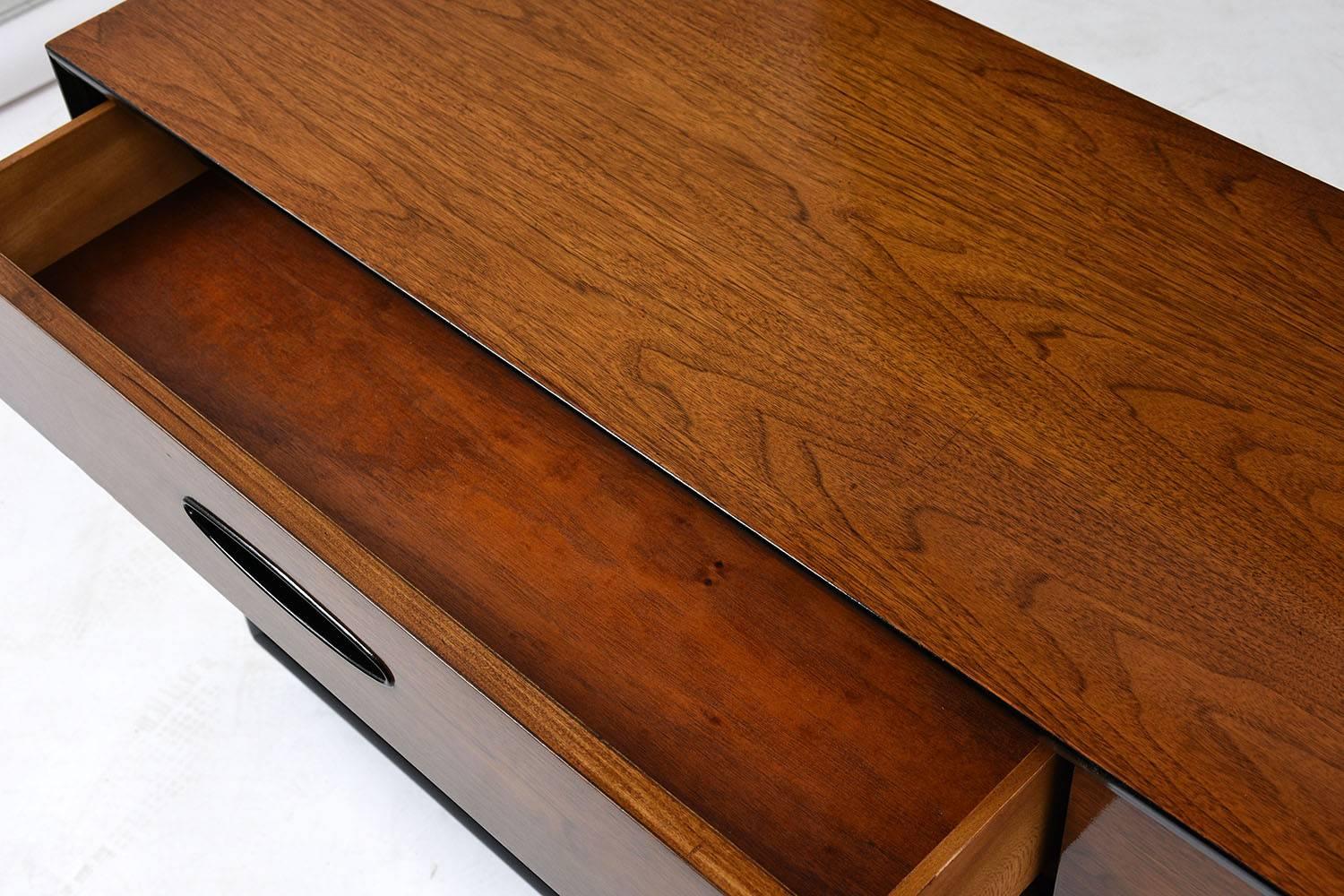 Wood Mid-Century Modern Style Six Drawer Chest