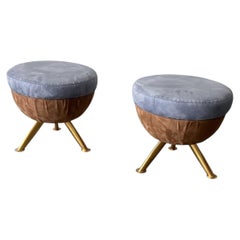 Pair of Mid Century Modern Italian Stools