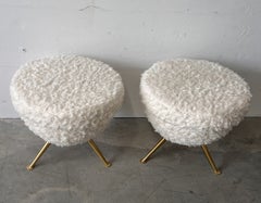 Pair of Mid Century Modern Italian Stools