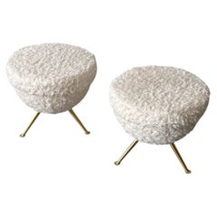 Pair of Mid Century Modern Italian Stools