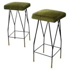 Coppia di sgabelli italiani in stile Mid-Century Modern