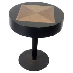 Skulpturaler runder Beistelltisch auf Sockel im italienischen Mid-Century-Modern-Stil