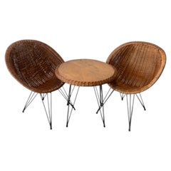Vintage Mid Century Modern Bistro Set