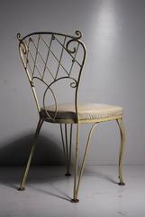 Elegant Salterini Vintage Set of Six Wrought Metal Dining / Patio Chairs