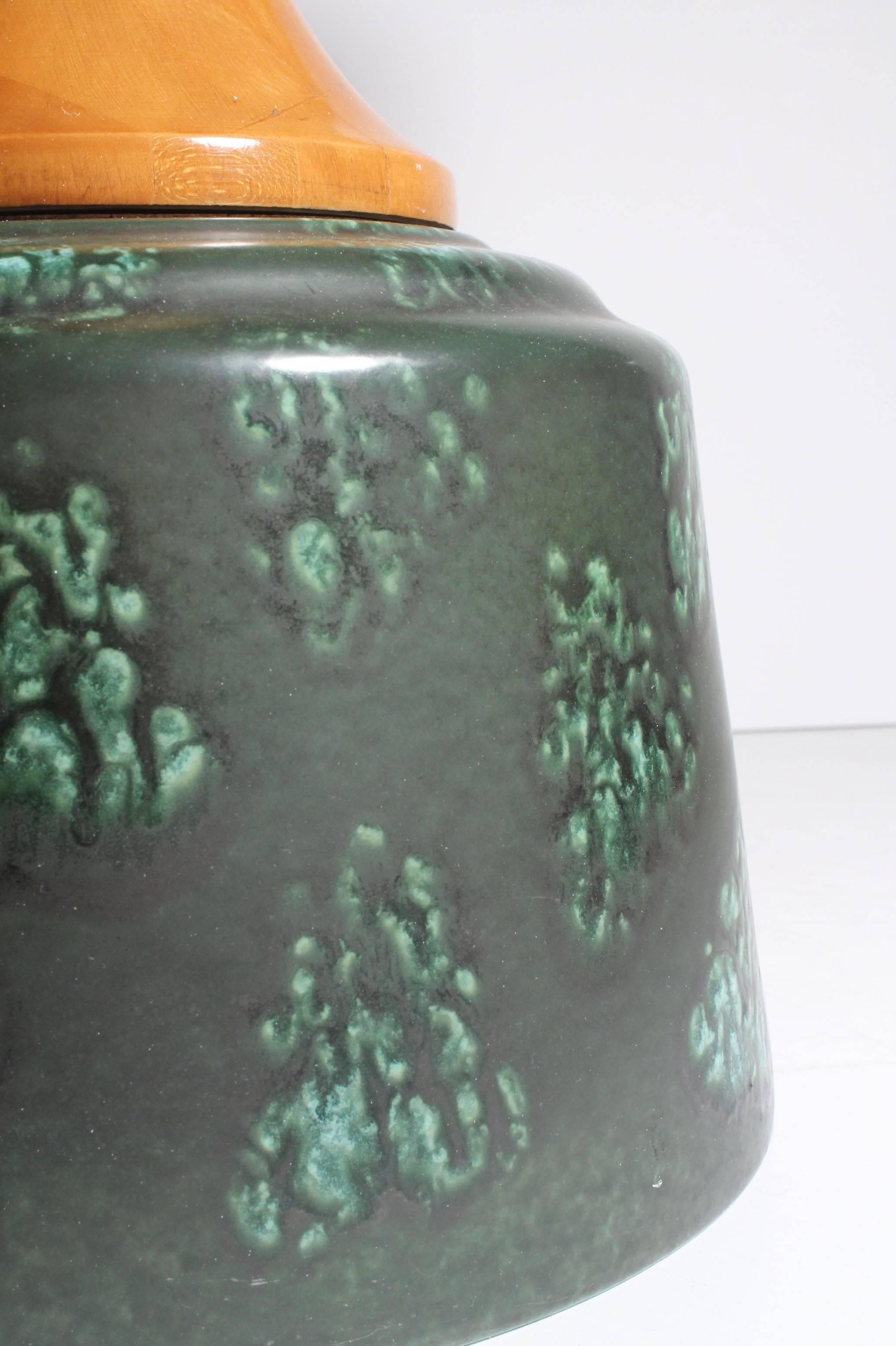 American John Van Koert Ceramic and Wood Occasional Table for Drexel