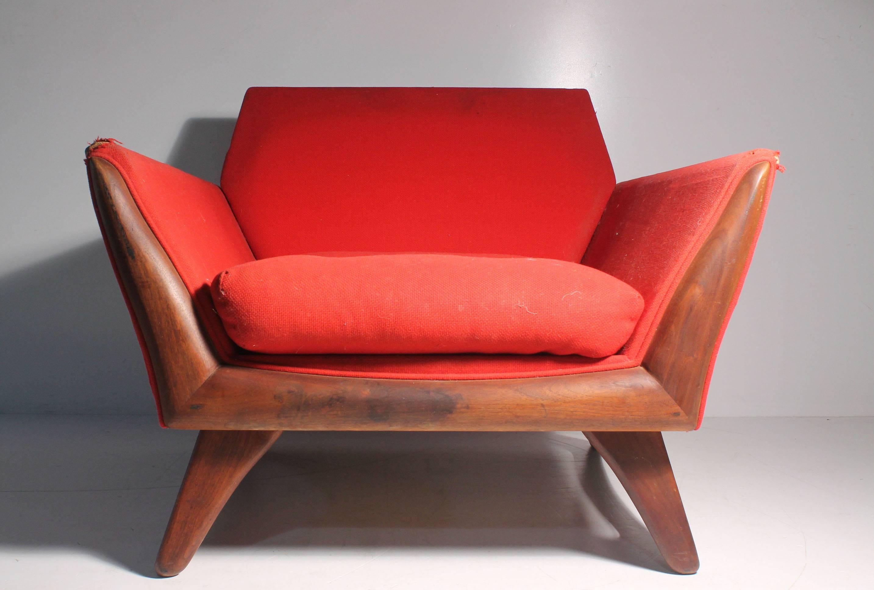 Adrian Pearsall Craft Associates Lounge Chair In Good Condition In Chicago, IL