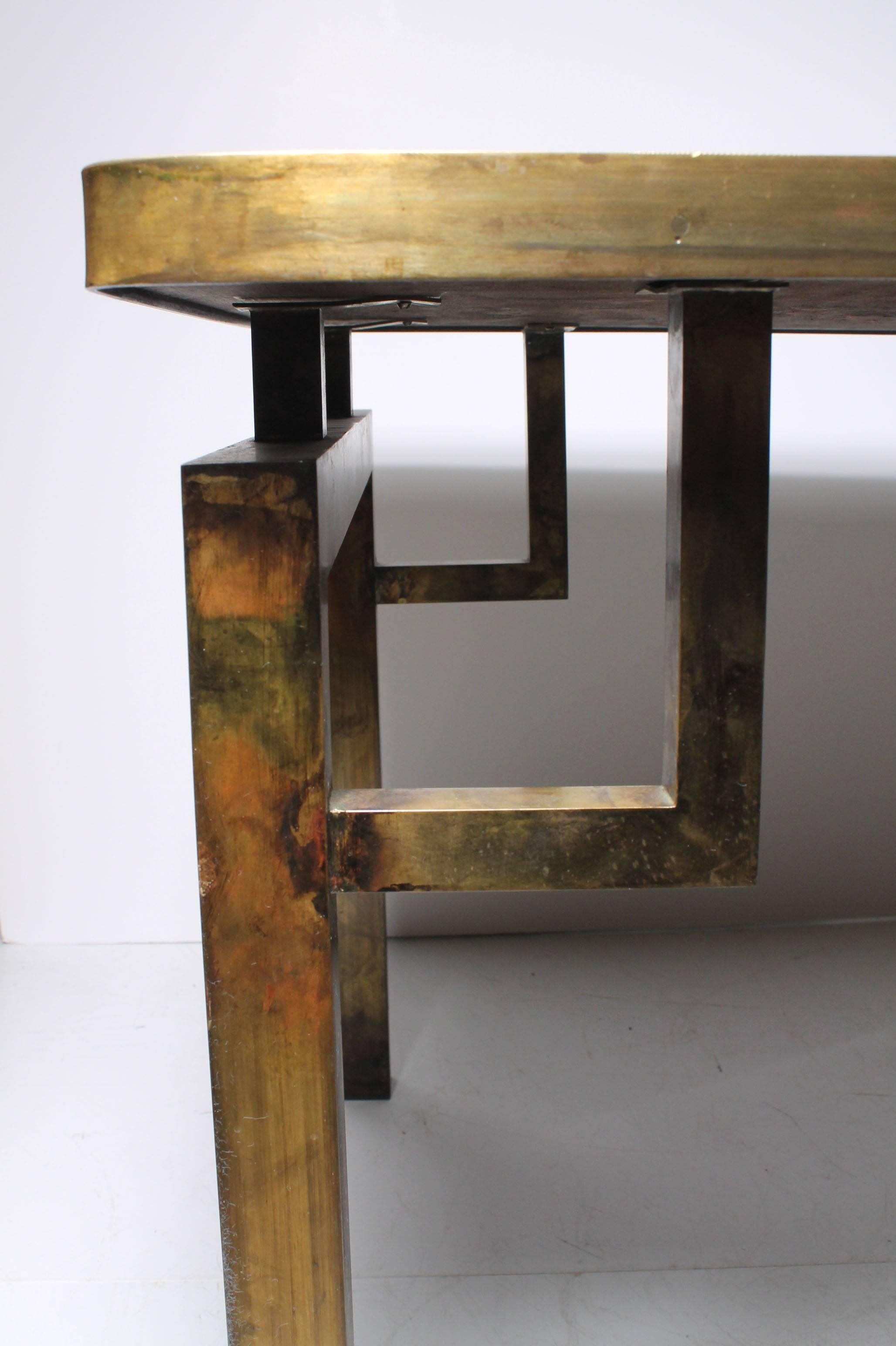 Architectural Brass Philip and Kelvin LaVerne Side Table For Sale 2