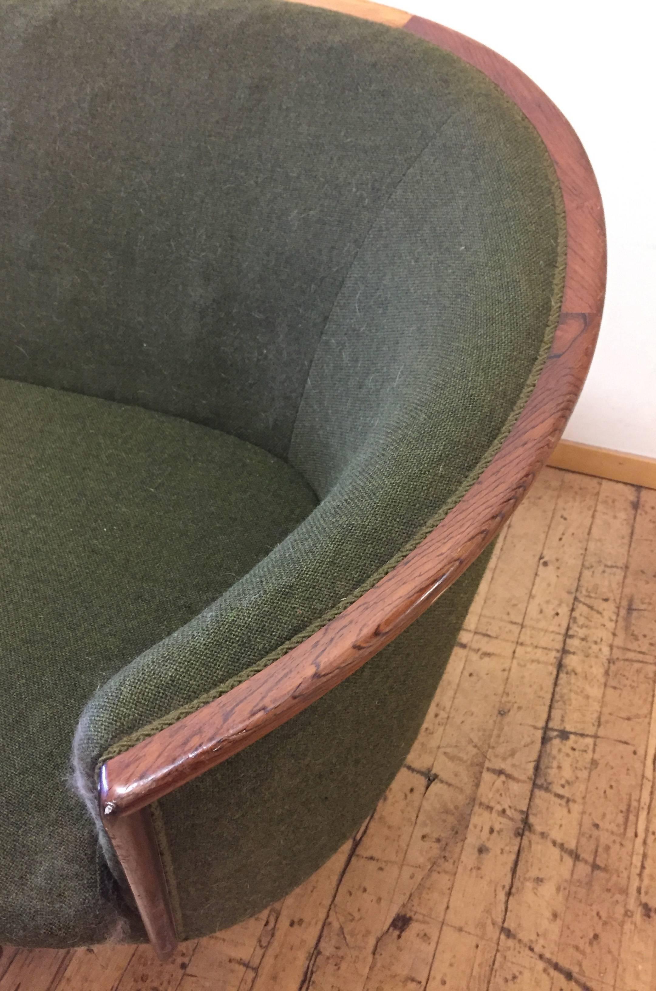 Rare Vintage Danish Modern Sofa by Pi Langlos Fabrikker, Stranda In Good Condition For Sale In Chicago, IL