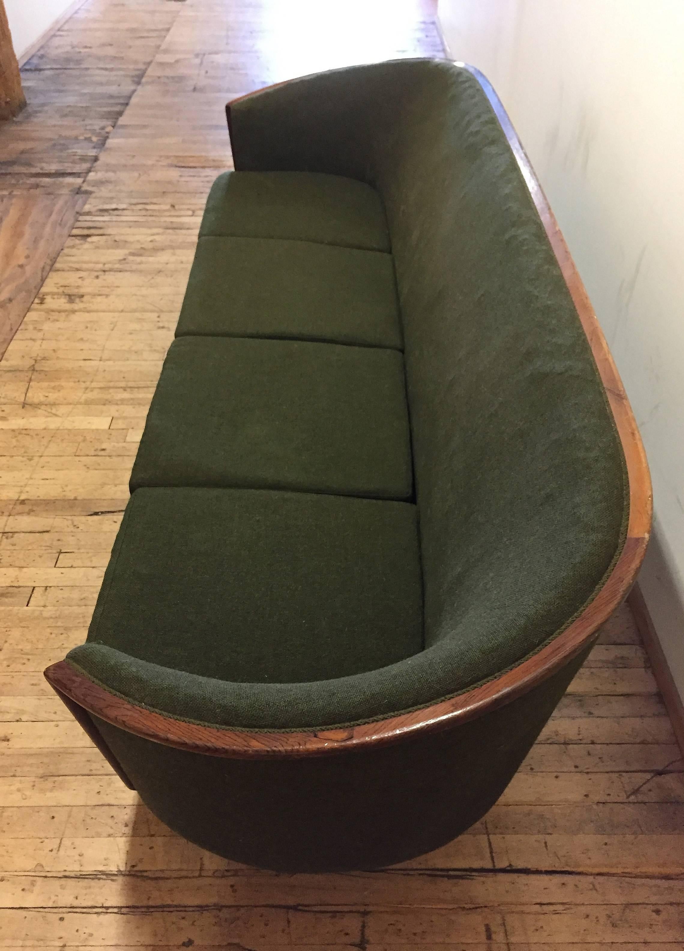 Norwegian Rare Vintage Danish Modern Sofa by Pi Langlos Fabrikker, Stranda For Sale