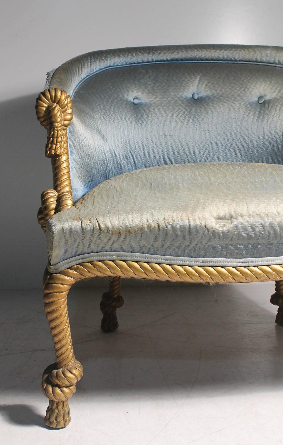 Pair of Vintage Rope and Tassel Lounge Chairs at 1stdibs