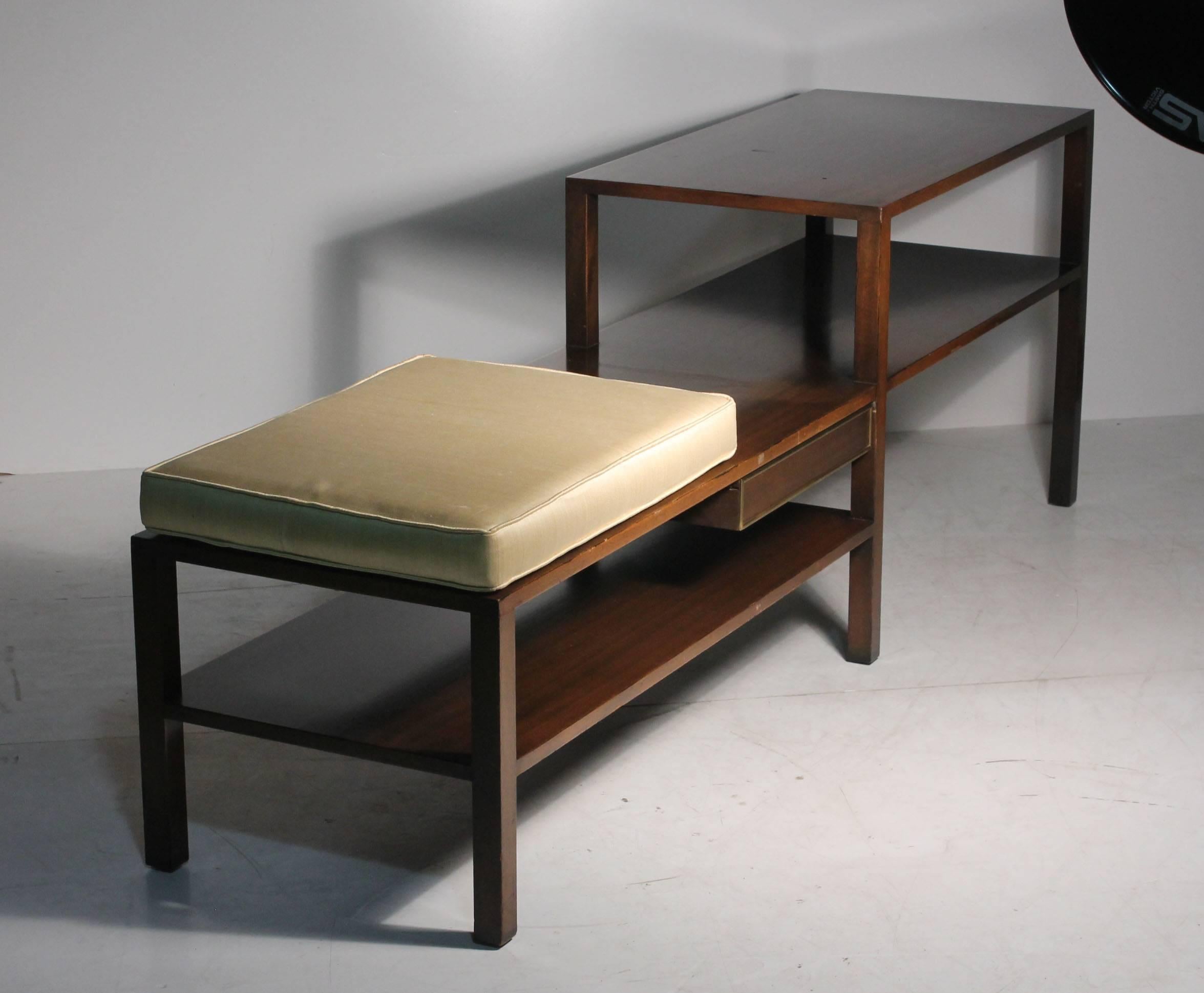 Mid-Century Modern Architectural Harvey Probber Bench Low Etagere Console For Sale