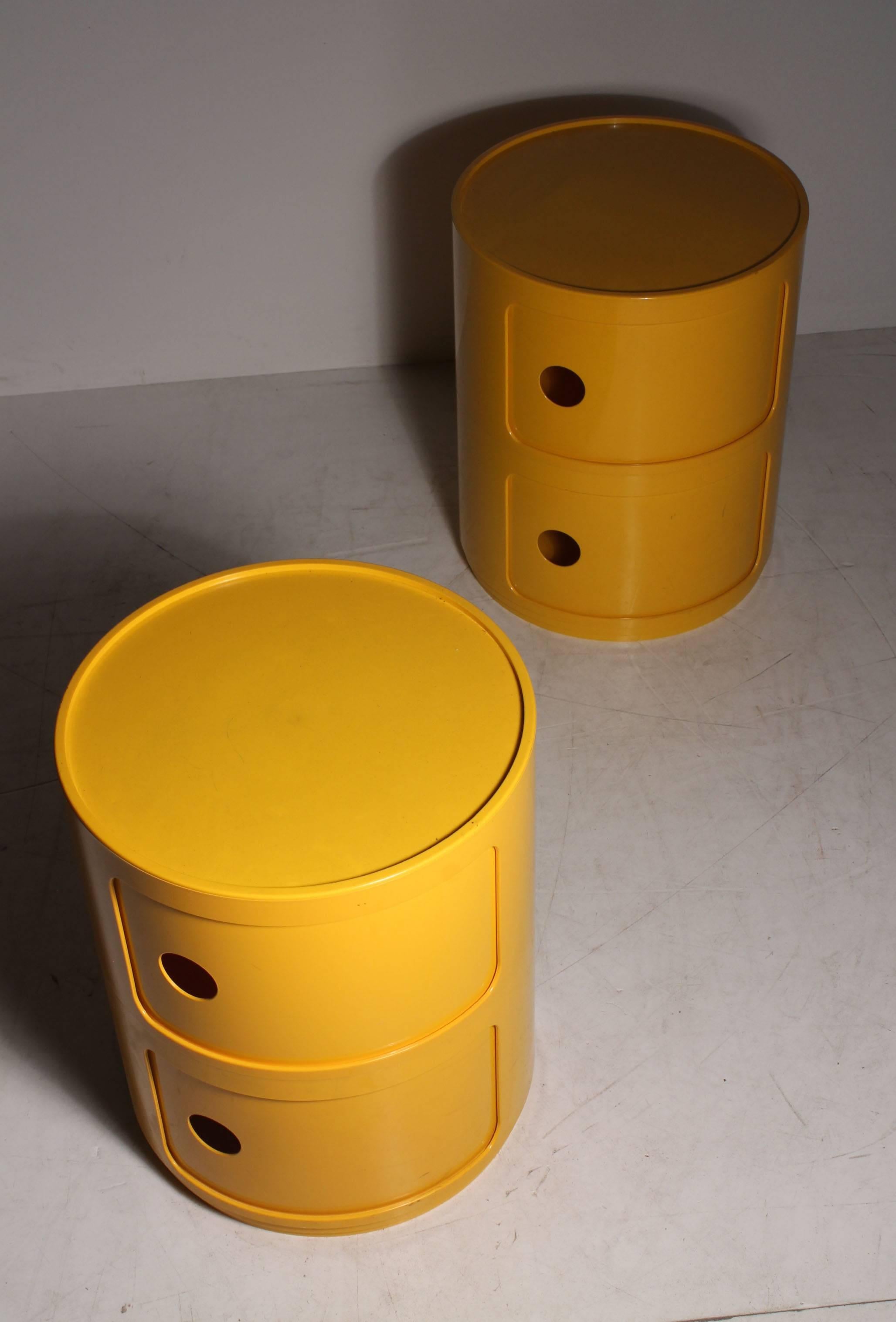 yellow nightstand