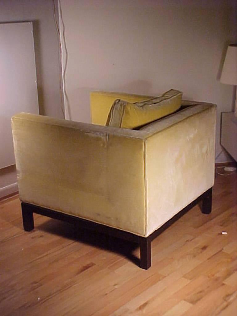 yellow cube chair