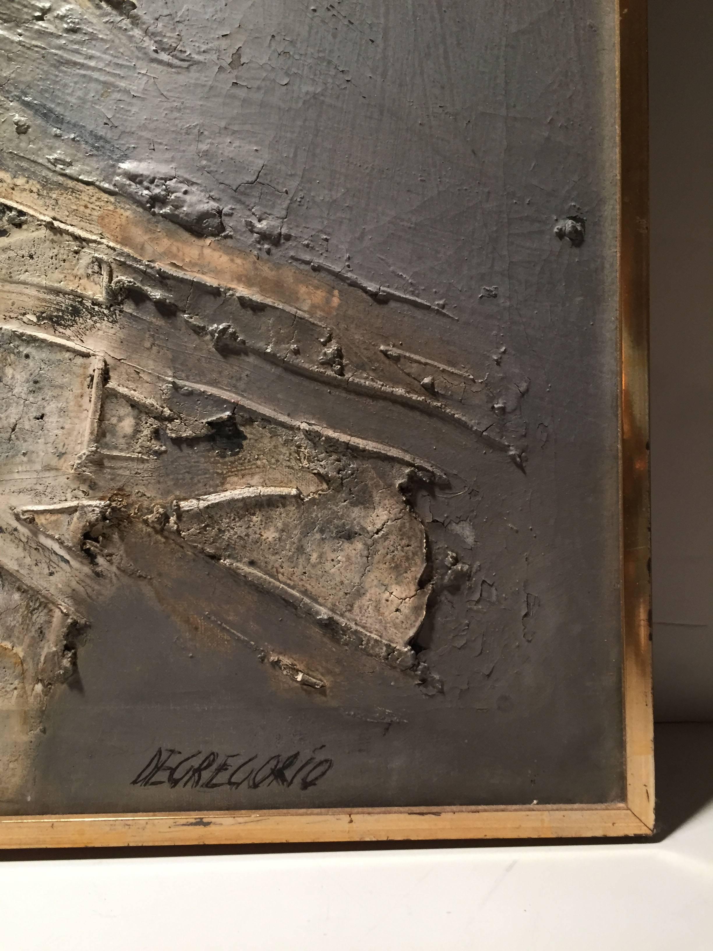 Italian Modern Abstract Expressionist Painting by Giuseppe De Gregorio In Good Condition For Sale In Chicago, IL