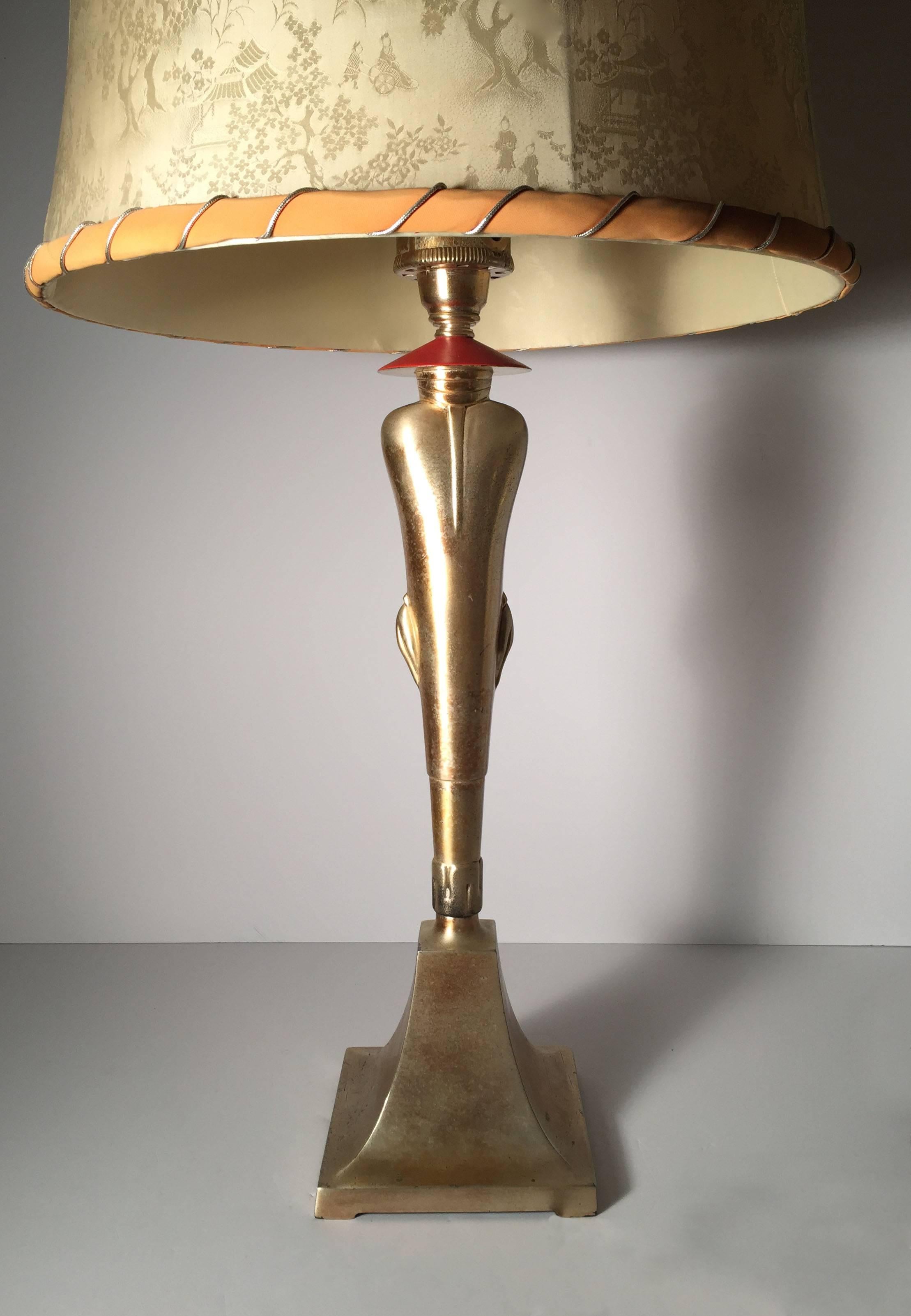 Pair of Early Vintage Viktor Schreckengost Chinoiserie Table Lamps In Good Condition In Chicago, IL