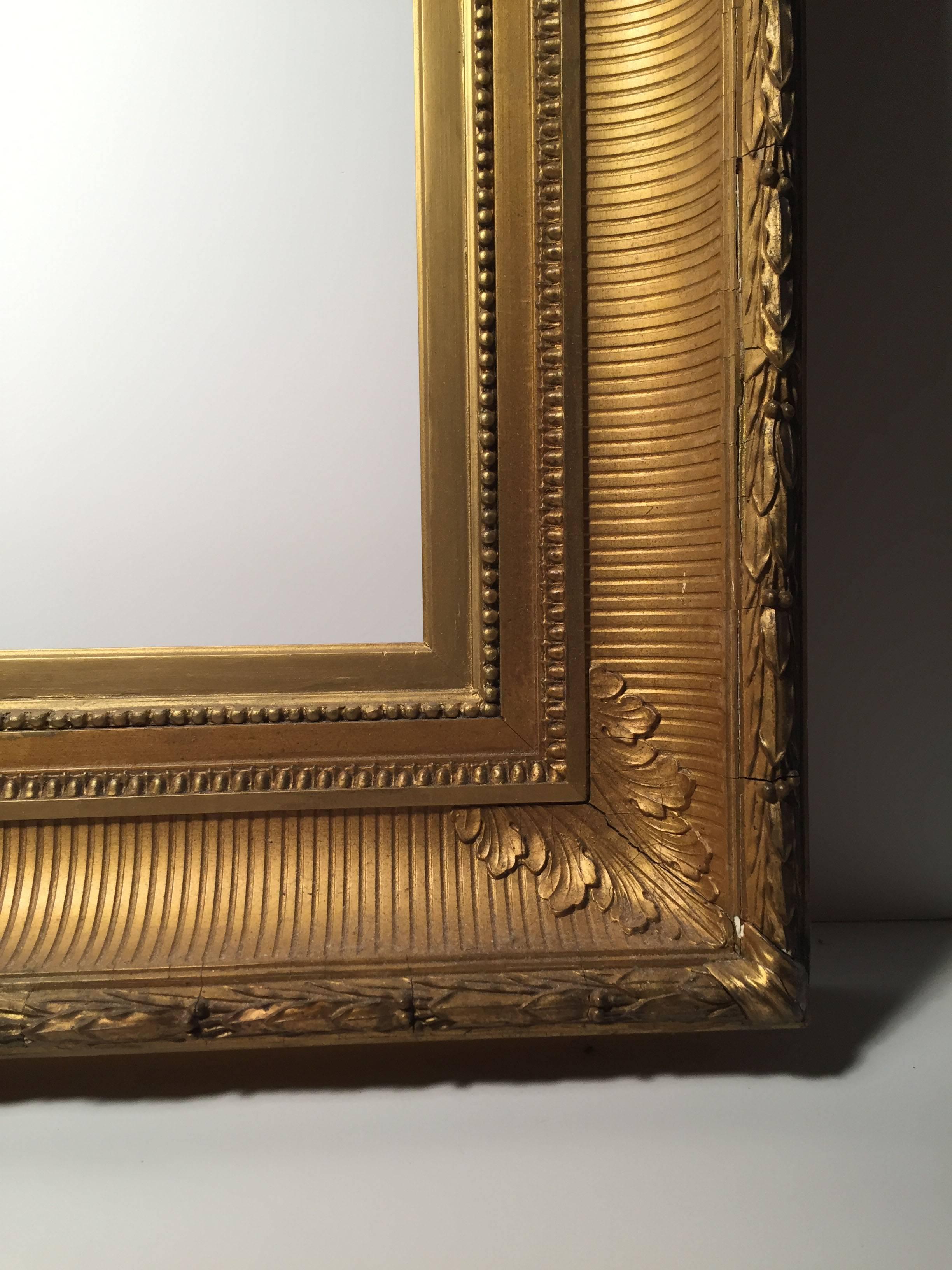 Arts and Crafts Cadre / Miroir en bois doré de l'American Hudson River School en vente